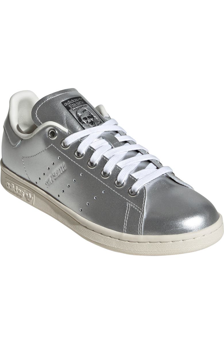 adidas Stan Smith Sneaker, Main, color, Silver Met/ Silver Met/ Black
