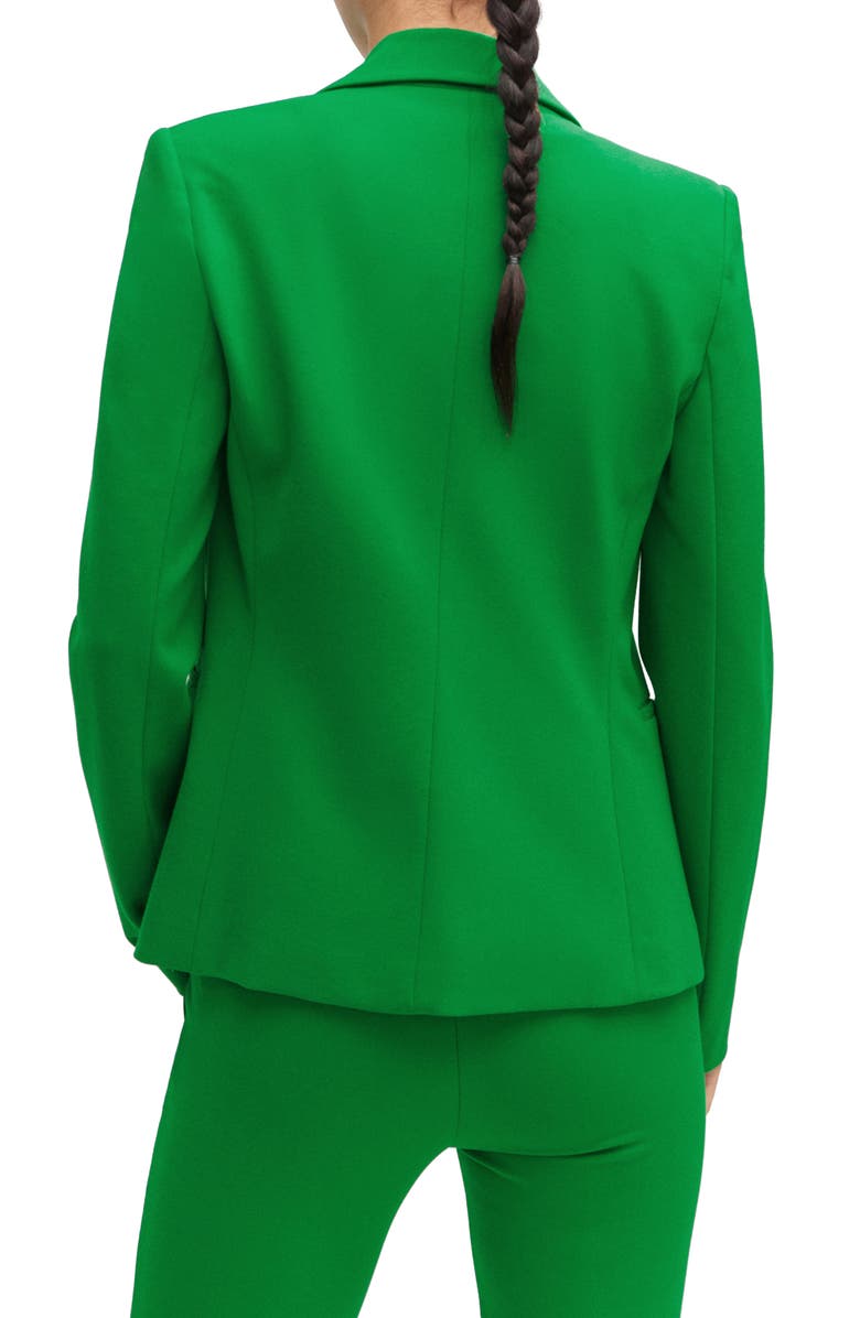 MANGO Fitted Knit Blazer, Alternate, color,