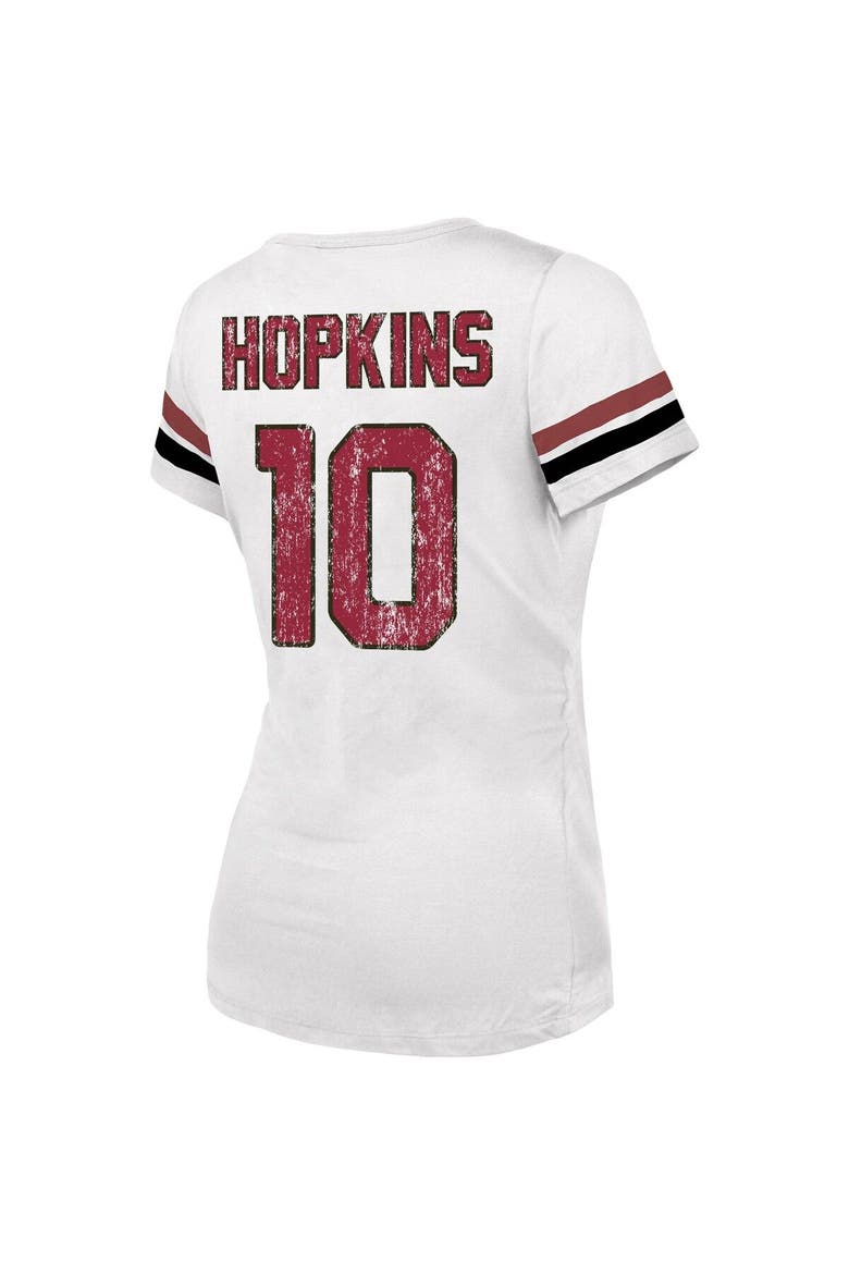Women's Majestic Threads DeAndre Hopkins White Arizona Cardinals Name & Number V-Neck T-Shirt, Alternate, color, White