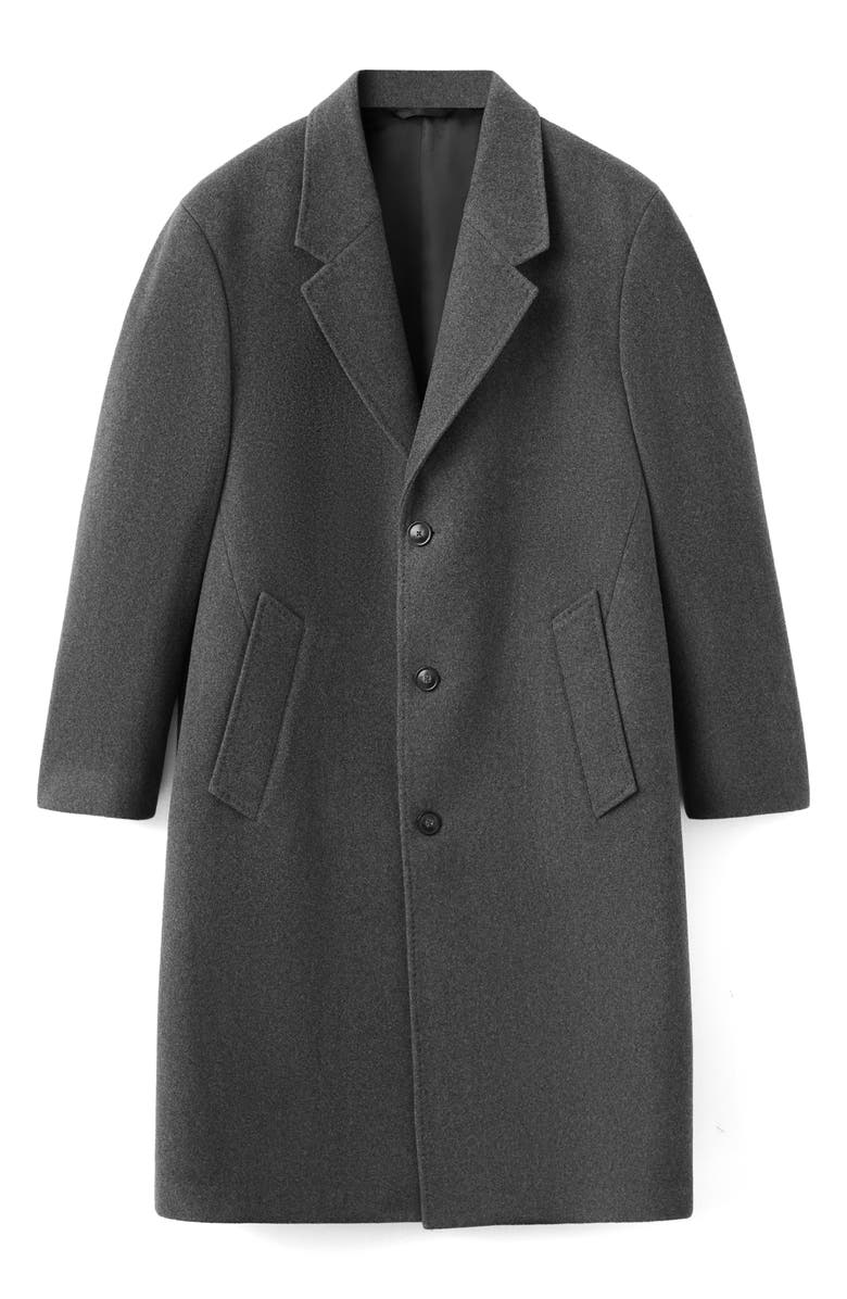 MANGO Long Wool Blend Coat, Alternate, color, Grey