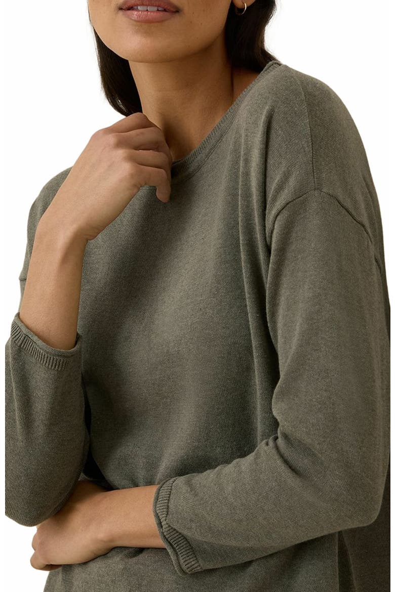Organic Cotton Classic Fine Knit Wide Neck Sweater, Alternate, color, Castor Grey Heather