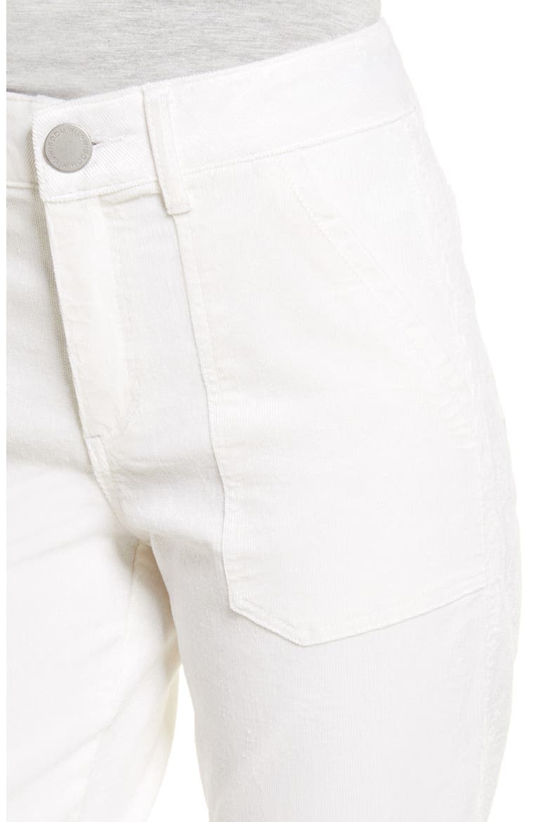 'Ab'Solution High Waist Straight Leg Utility Jeans (Nordstrom Exclusive), Alternate, color, OFF WHITE