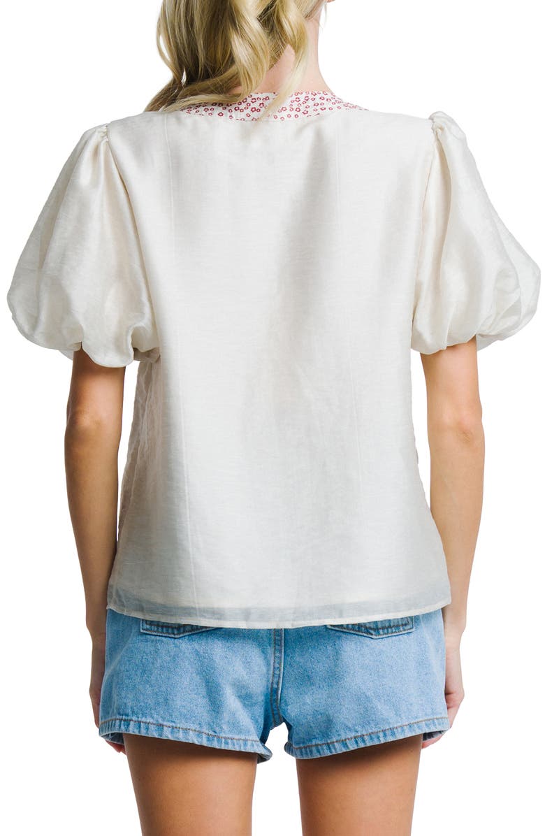 CIEBON Milly Floral Print Puff Sleeve Top, Alternate, color, Pink Multi