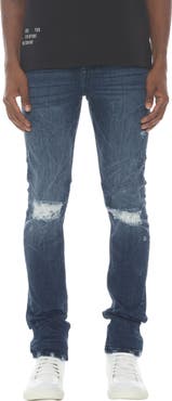 HVMAN Strat Distressed Super Skinny Jeans