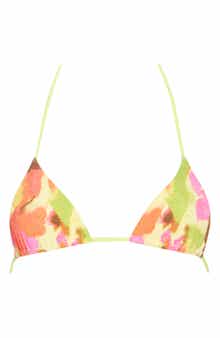 Free People Printed Mika Triangle Bikini Top