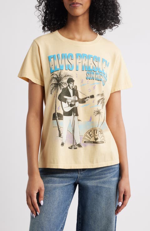 Sun Records Elvis Cotton Graphic T-Shirt