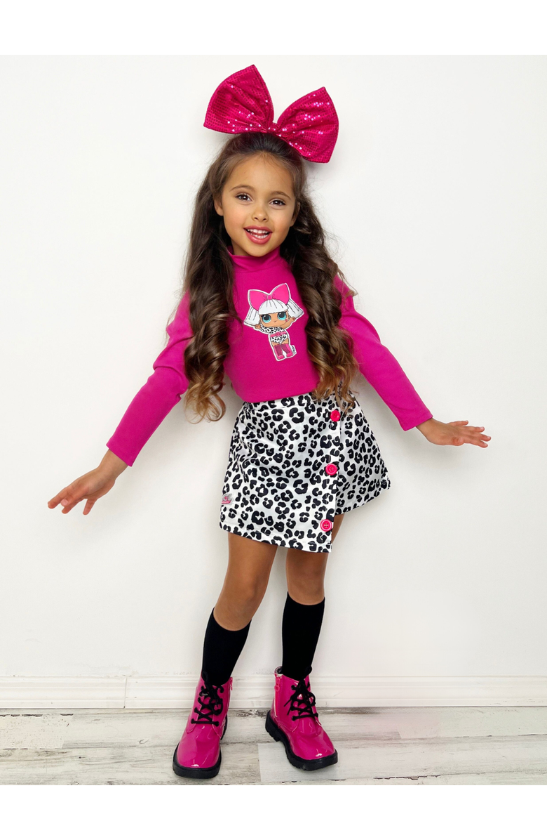 Mia Belle Girls Girls L.O.L. SURPRISE! Diva Skort Set, Alternate, color, Fuchsia