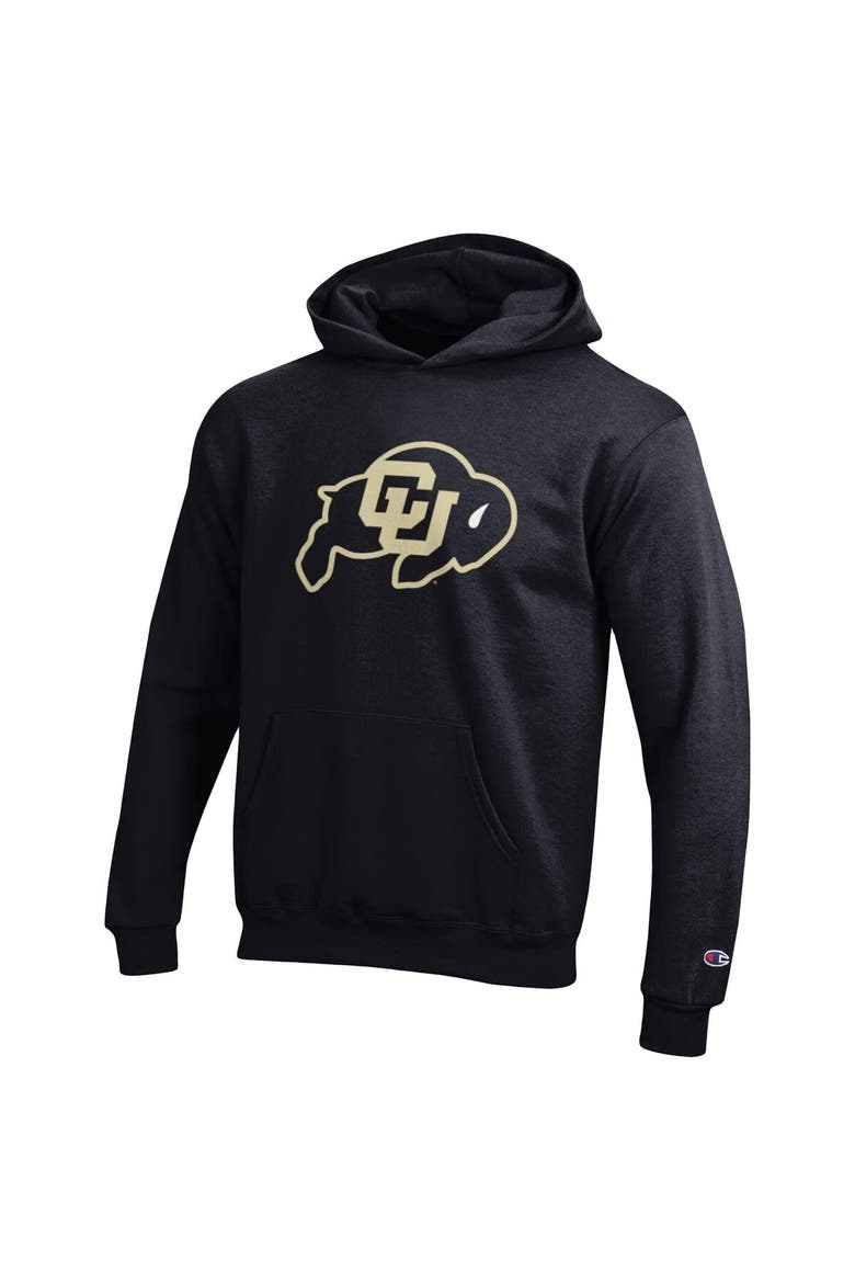 Youth Champion Black Colorado Buffaloes Powerblend Primary Logo Pullover Hoodie, Alternate, color, Black