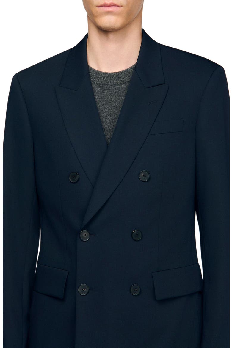 Double-breasted suit jacket, Alternate, color, Navy blue