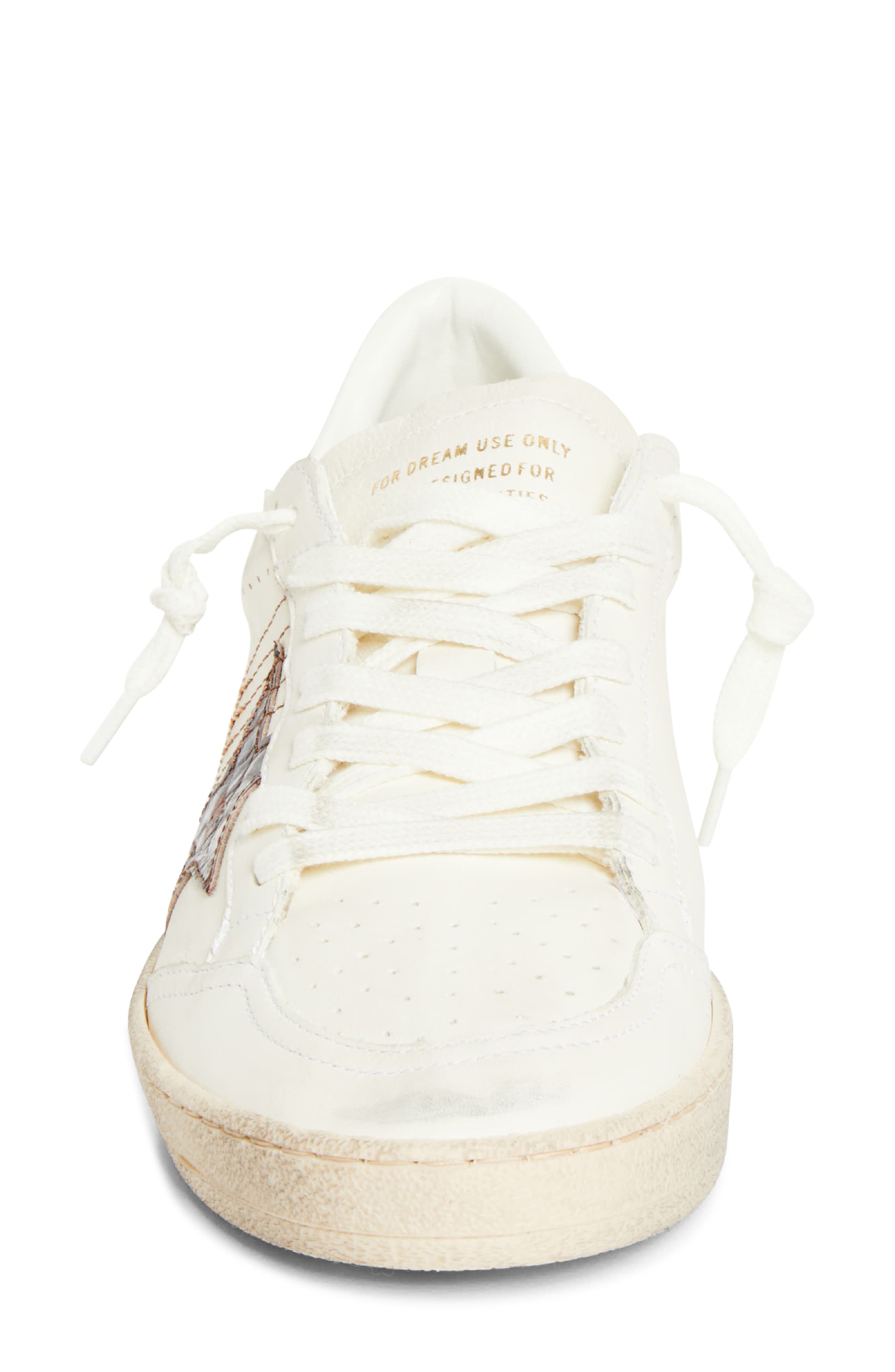 Golden Goose Ball Star Low Top Sneaker, Alternate, color, White/ Bordeaux/ Gold