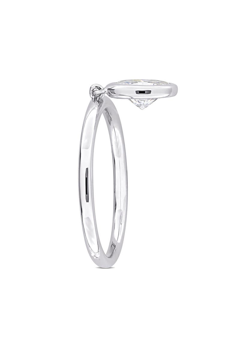 Lab-Created Moissanite Drop Ring, Alternate, color, WHITE