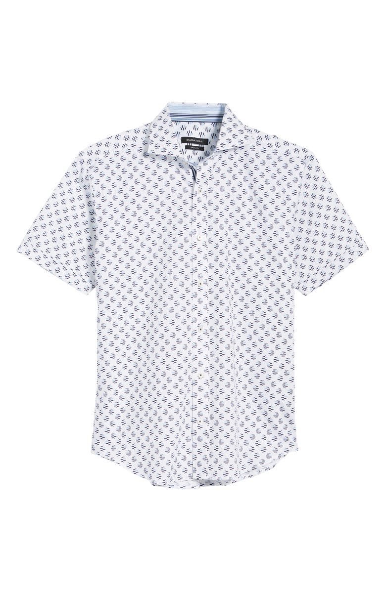 Bugatchi Shaped Fit Print Shirt, Alternate, color, 