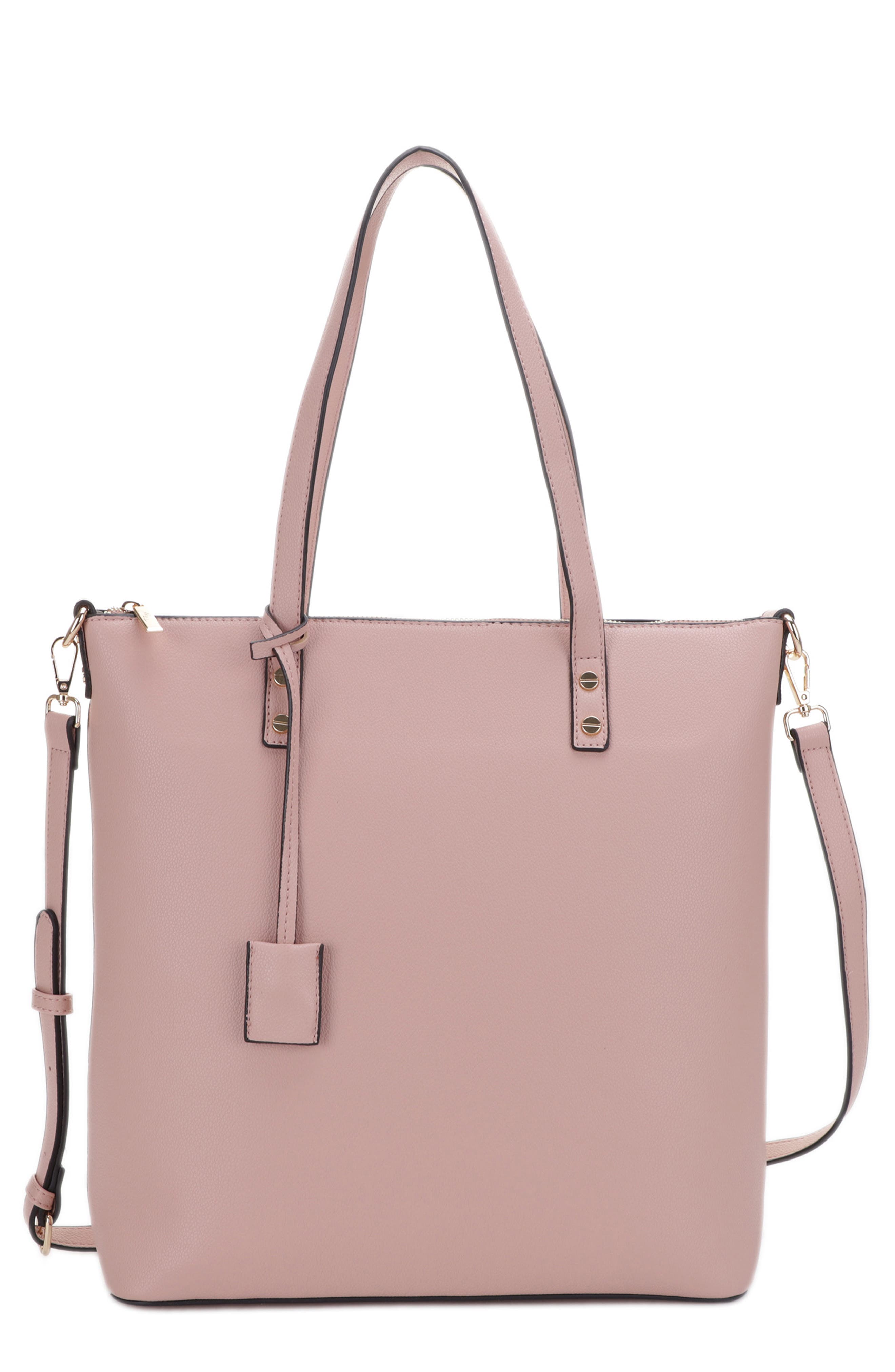 Ashley Recycled Vegan Leather Everyday Tote, Main, color, BLUSH