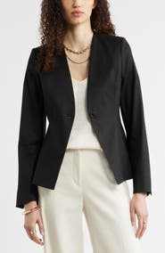 Nordstrom Linen Blend One-Button Blazer