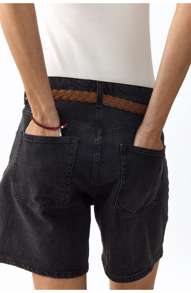 H&M High-waisted Denim Shorts, Alternate, color, 