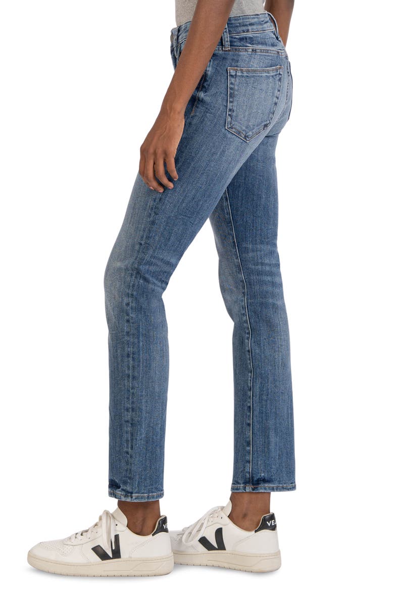 KUT from the Kloth Reese High Waist Ankle Slim Straight Leg Jeans, Alternate, color, 