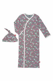 Magnetic Me Wren Floral Magnetic Sleep Gown & Hat Set