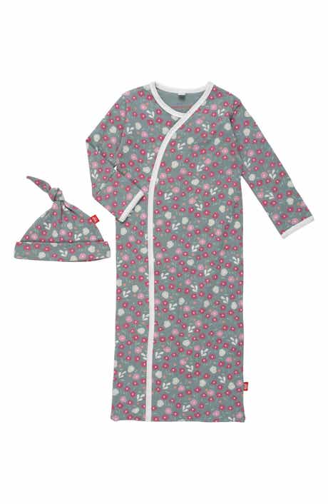 Magnetic Me Wren Floral Sleep Gown & Hat Set