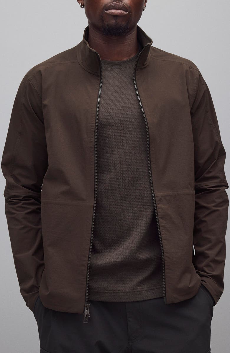 Reigning Champ Stretch Nylon Oxford Team Jacket, Main, color, Coffee