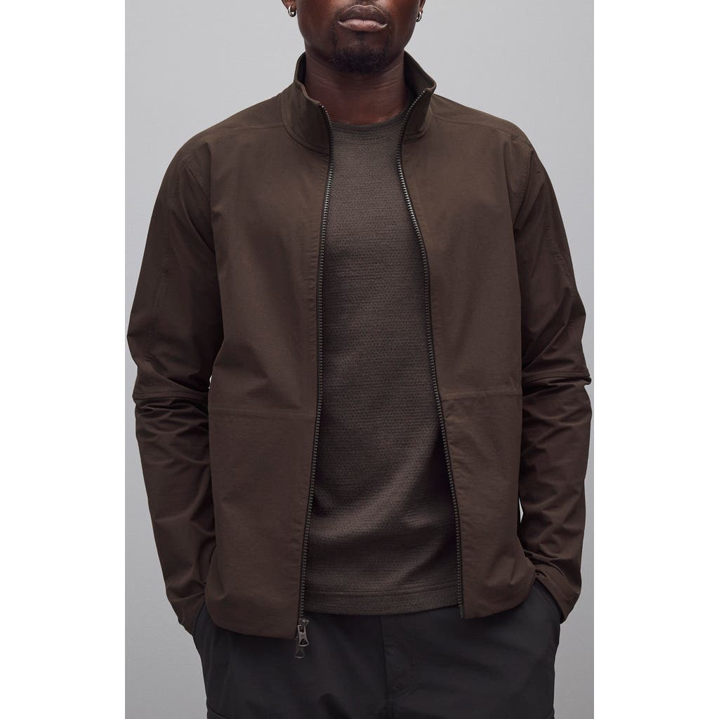Reigning Champ Stretch Nylon Oxford Team Jacket In Brown