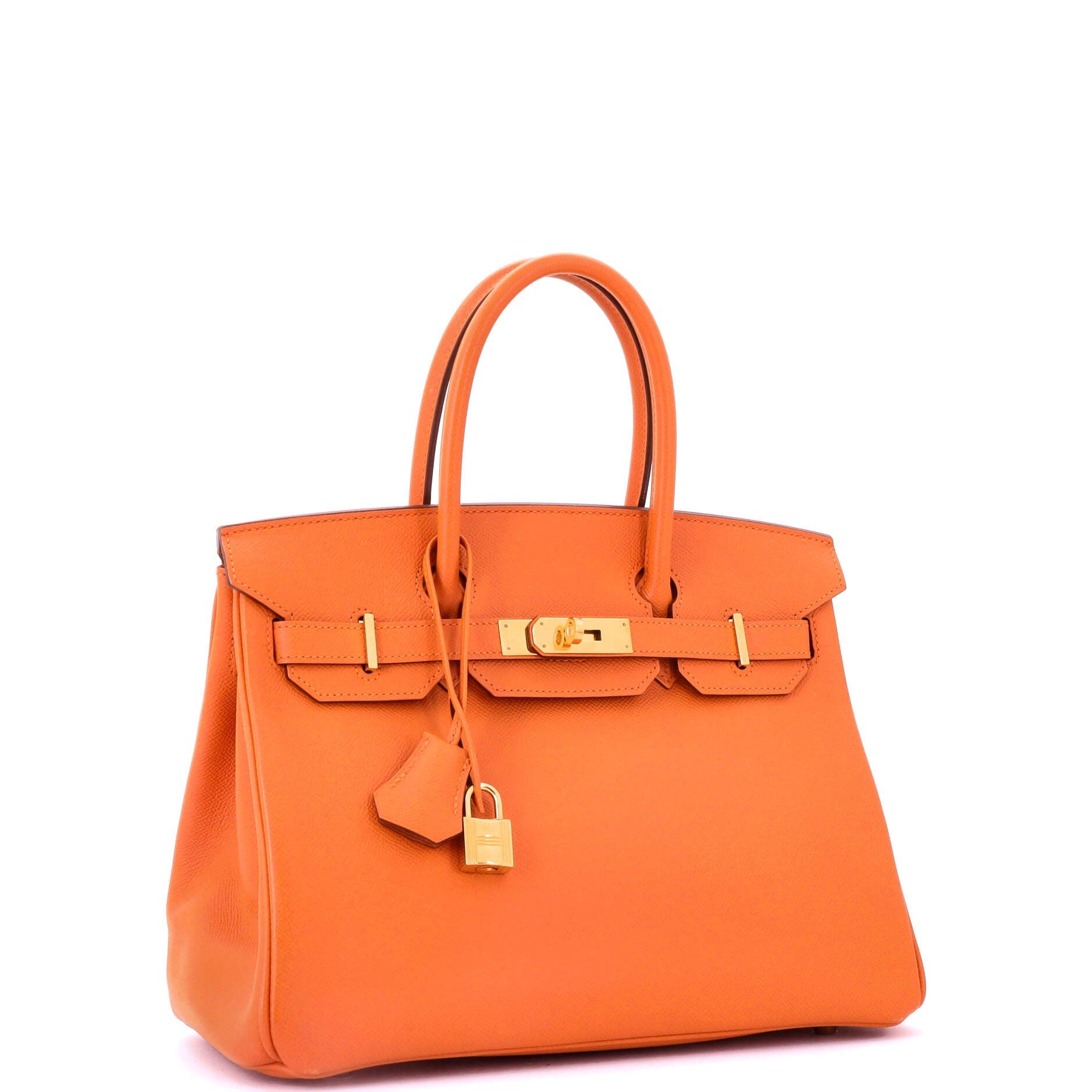Pre-Owned Hermes Birkin Handbag Orange Epsom with Gold Hardware 30, Alternate, color, Orange H