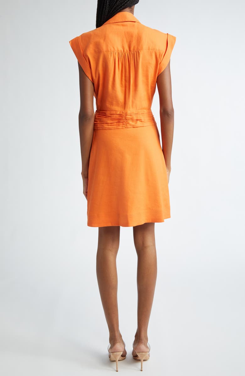 Veronica Beard Nagano Linen Blend Mini Shirtdress, Alternate, color,