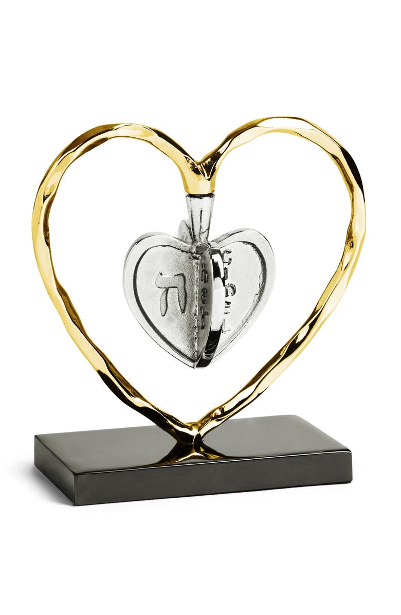 Michael Aram Heart Dreidel, Alternate, color, Gold/ Silver