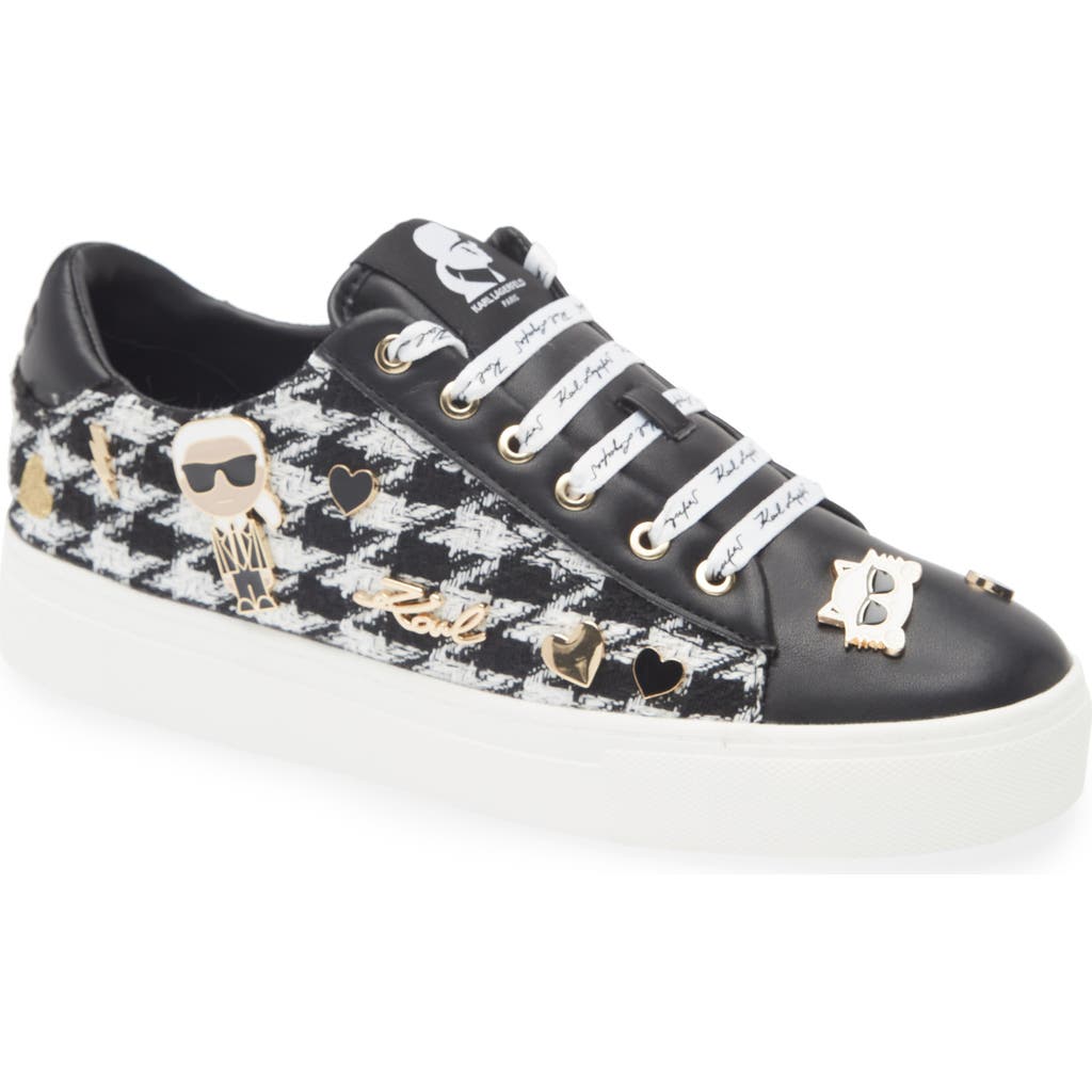 Karl Lagerfeld Paris Cate Pins Tweed Sneaker In Multi
