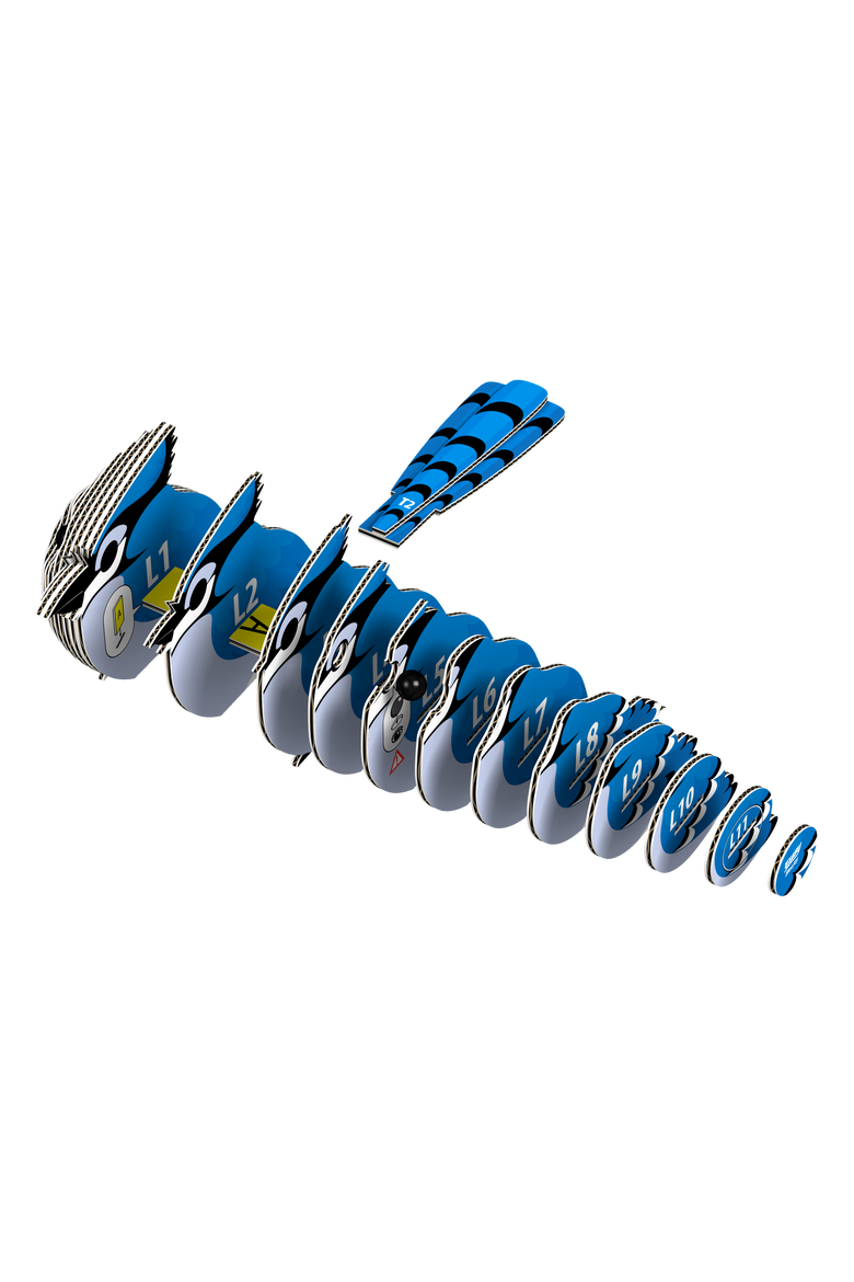 Blue Jay 3D Puzzle, Alternate, color, No Color