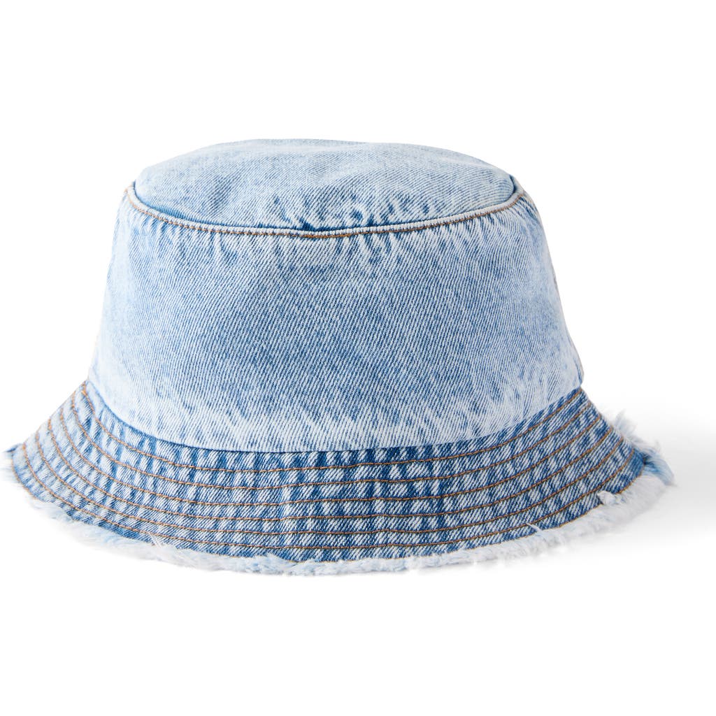 Cotton On Kids Kid's Kids Denim Bucket Hat in Airlie Light Blue Frayed at Nordstrom, Size Small