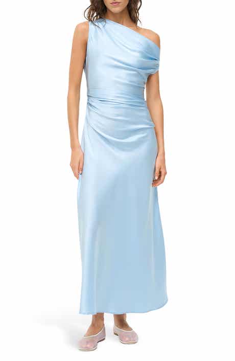 Phare One-Shoulder Stretch Silk Midi Dress