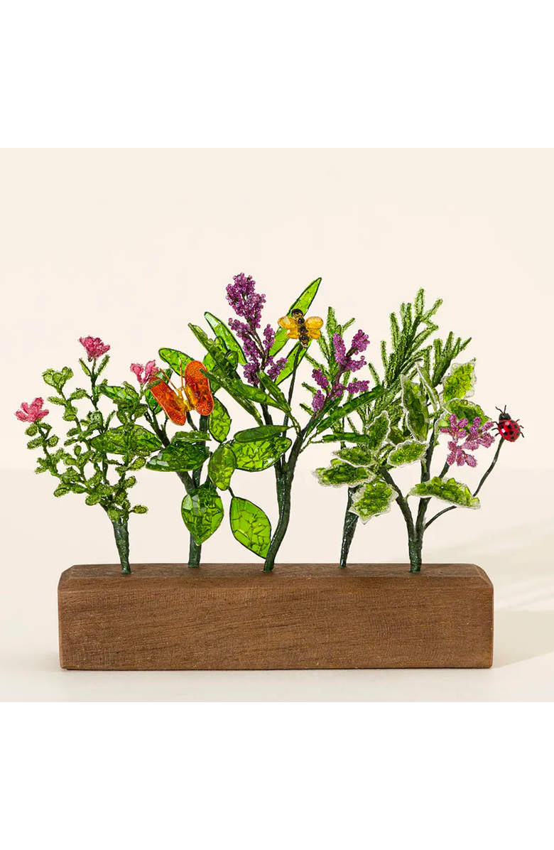 Uncommon Goods Herb Garden Sculpture, Main, color, Green / Brown / Purple
