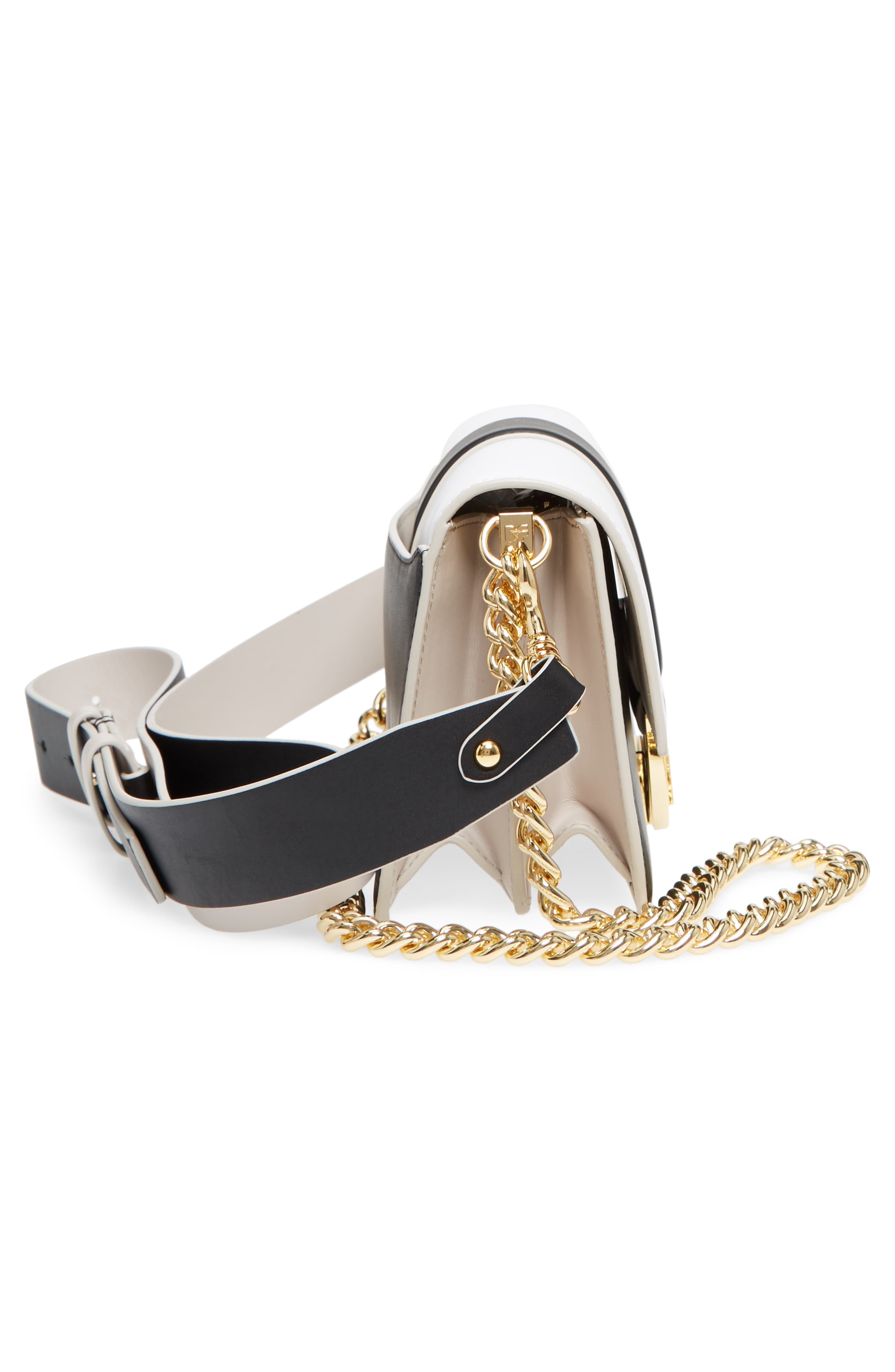 Diane von Furstenberg Bonne Journée Half Moon Leather Crossbody Bag, Alternate, color, 