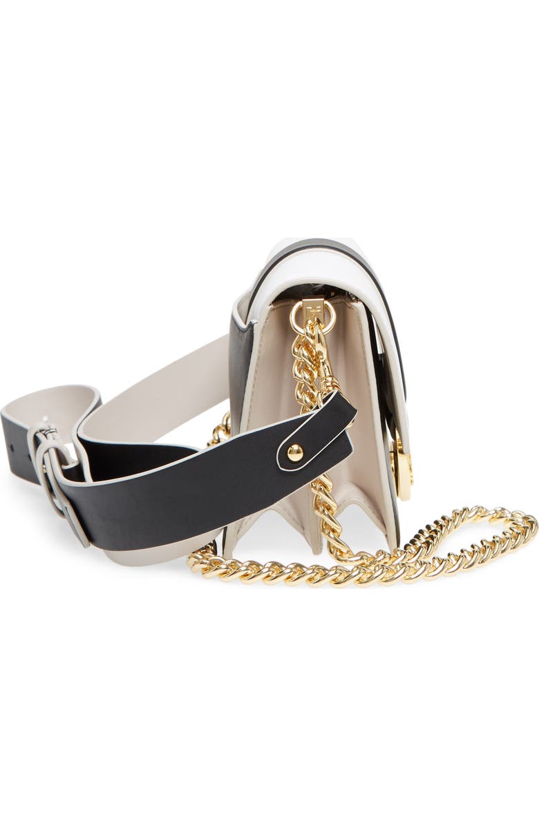 Diane von Furstenberg Bonne Journée Half Moon Leather Crossbody Bag, Alternate, color,