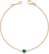 SHAY Baby Emerald Heart Bracelet