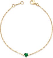 SHAY Baby Emerald Heart Bracelet