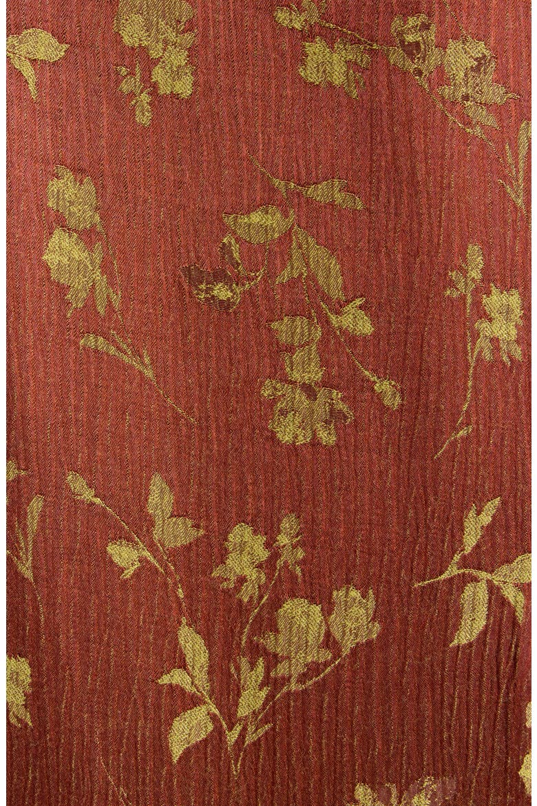 Chloris Embroidered Floral Shirt, Alternate, color, RUST