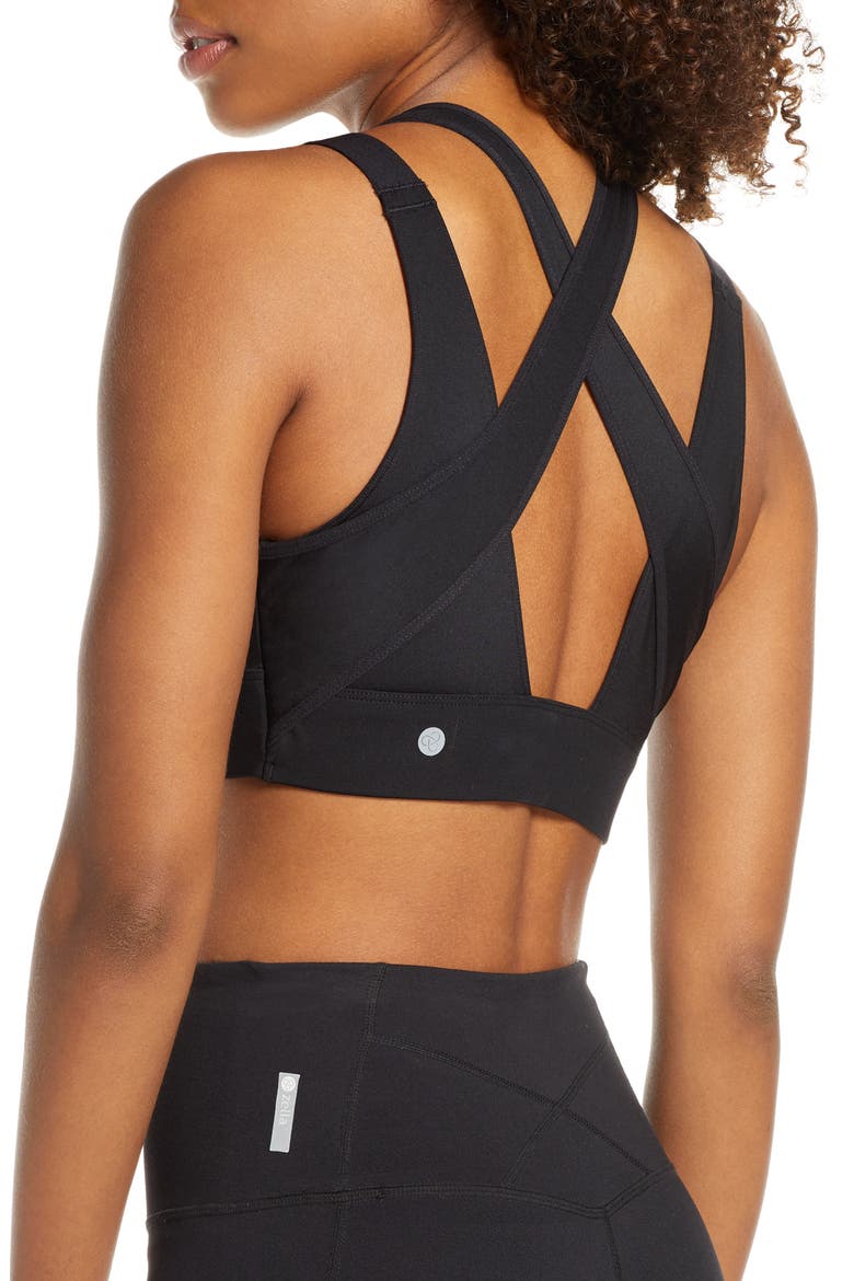 Agility Sports Bra, Alternate, color, BLACK