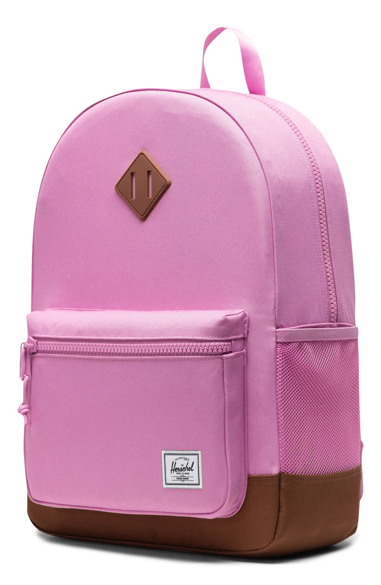 Herschel Supply Co. Kids' Heritage Youth Backpack, Alternate, color, Opera Mauve/Saddle Brown