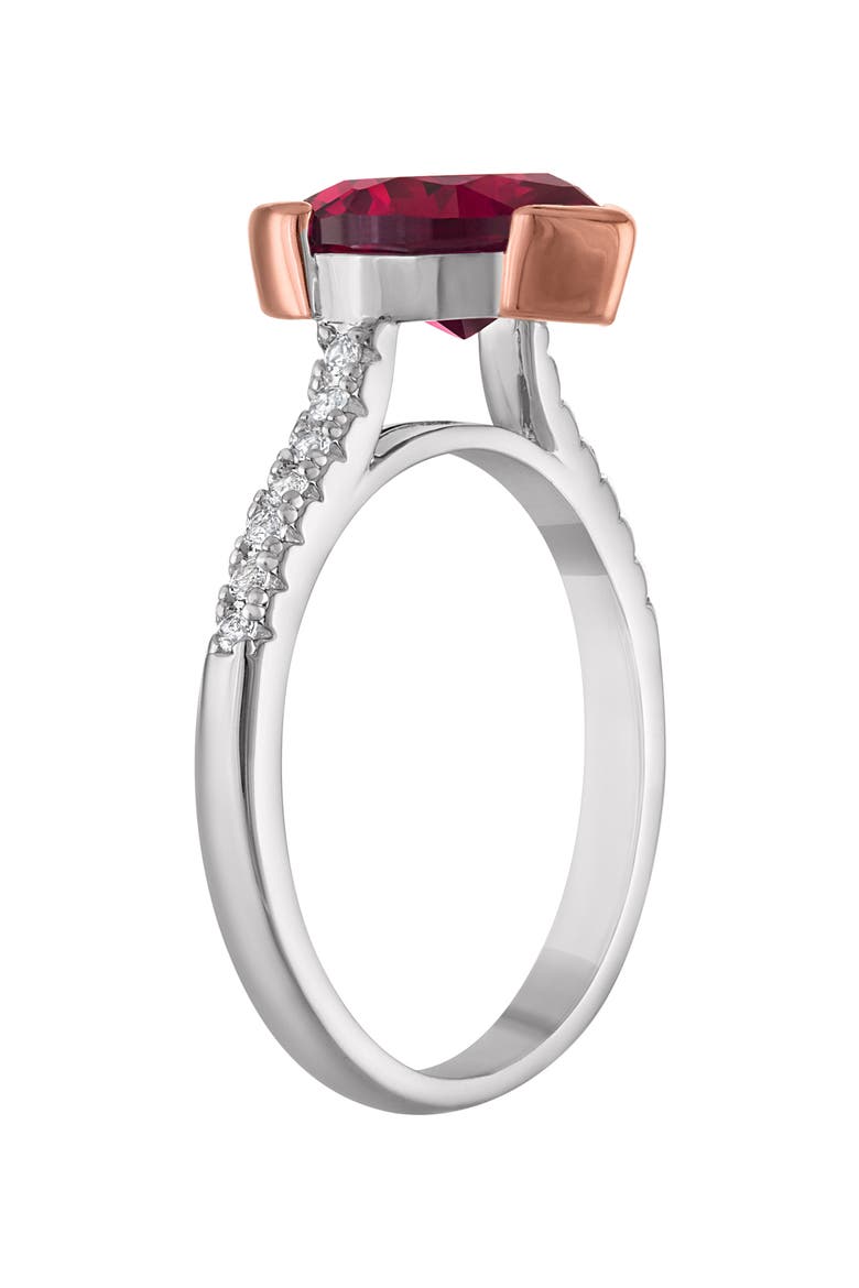 Lab Created Ruby Heart Ring, Alternate, color, WHITE