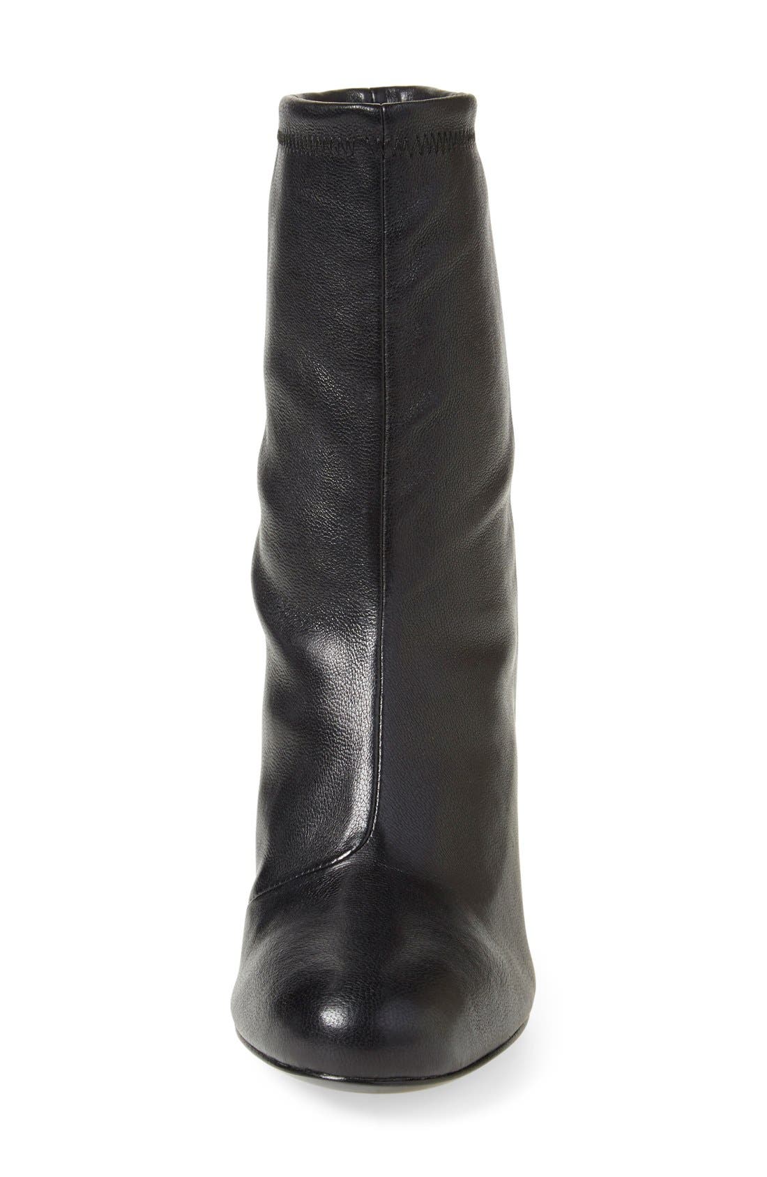 'Zloty' Round Toe Bootie, Alternate, color, BLACK LEATHER