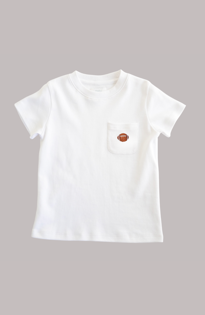 Little Paper Kids Jackson White Pocket Tee, Alternate, color, White