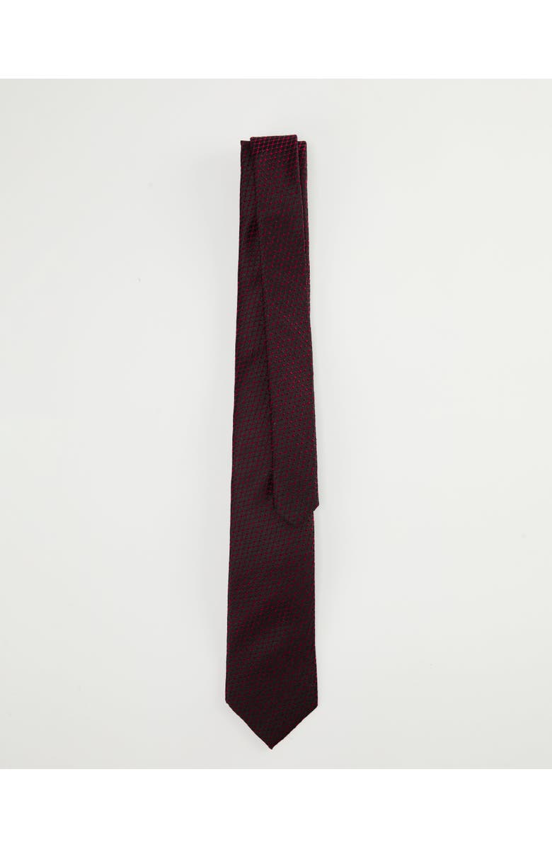 Knottery & Co Micro Dots Silk Jacquard Tie, Alternate, color, Red Black