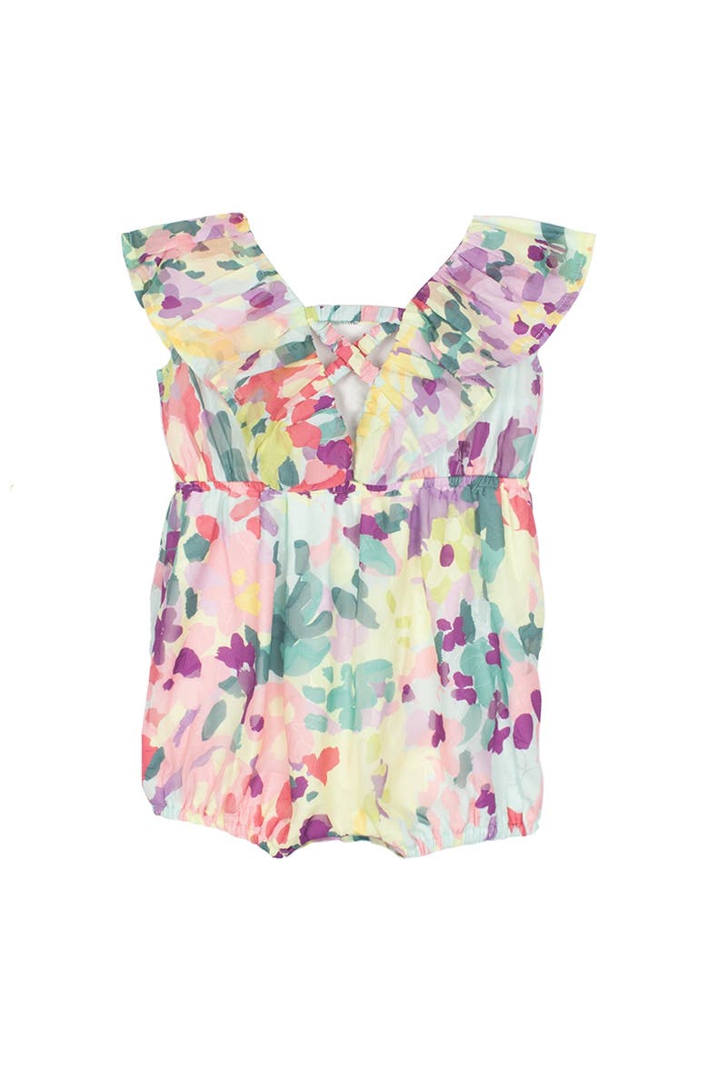 Isobella & Chloe Watercolor Baby Romper, Alternate, color, Pink