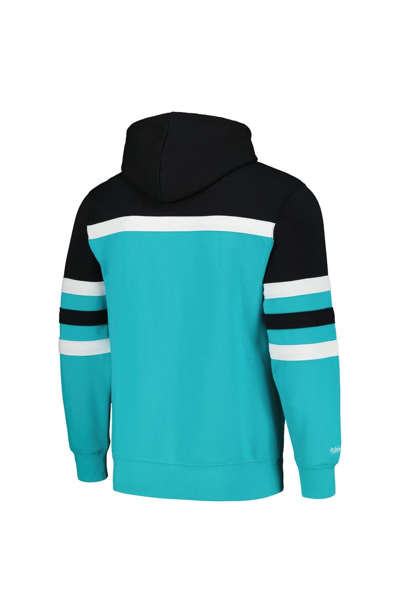 Mitchell & Ness Men's Mitchell & Ness Turquoise/Black Vancouver Grizzlies Head Coach Pullover Hoodie, Alternate, color, Turquoise