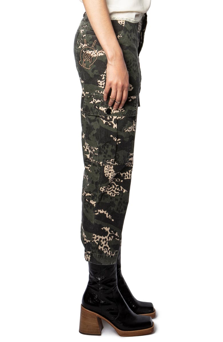 Zadig & Voltaire Pilote Camo Leo Pants, Alternate, color,