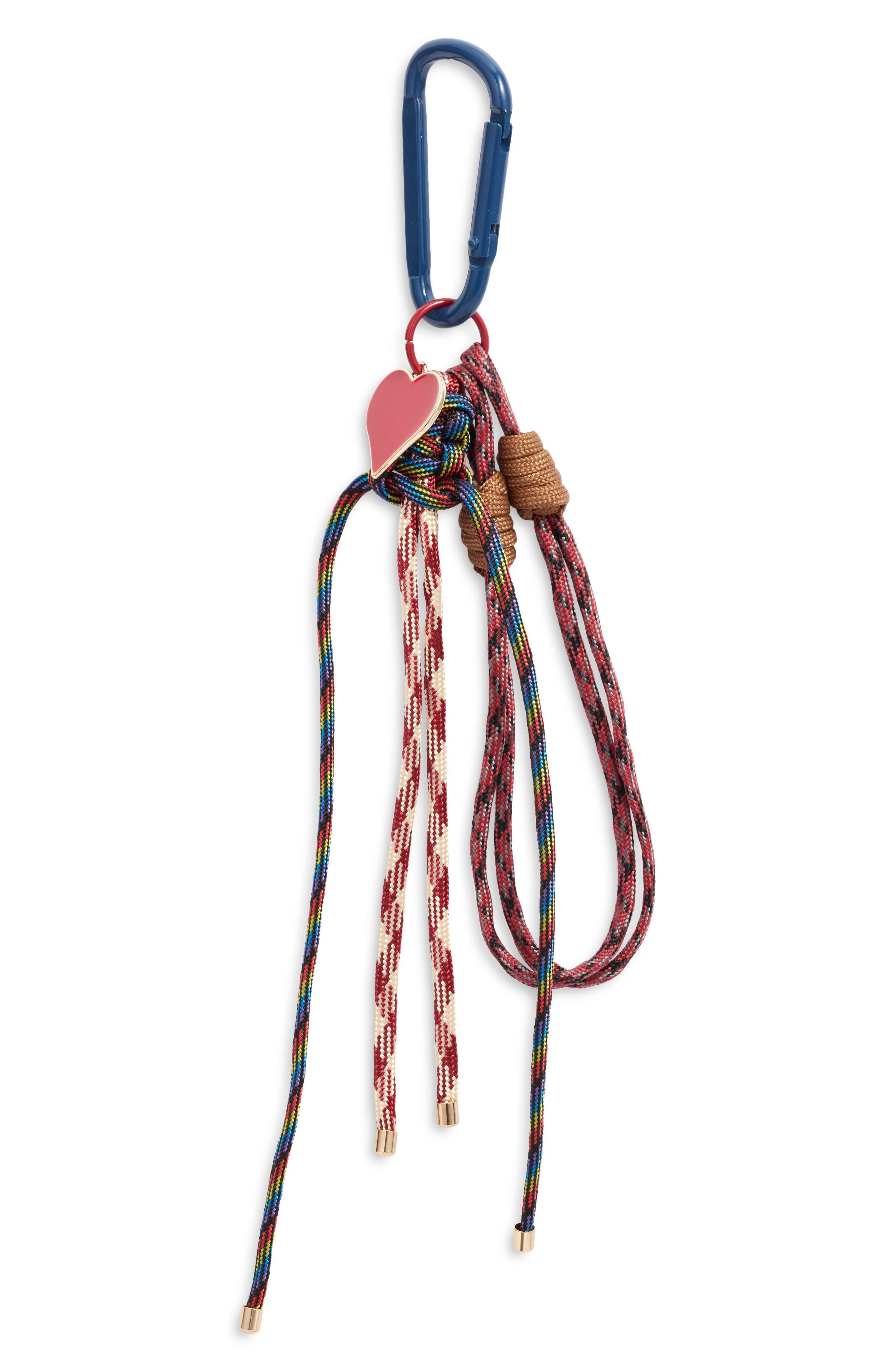 Chelsea28 Paracord Bag Charm, Main, color, Burgundy Multi- Gold