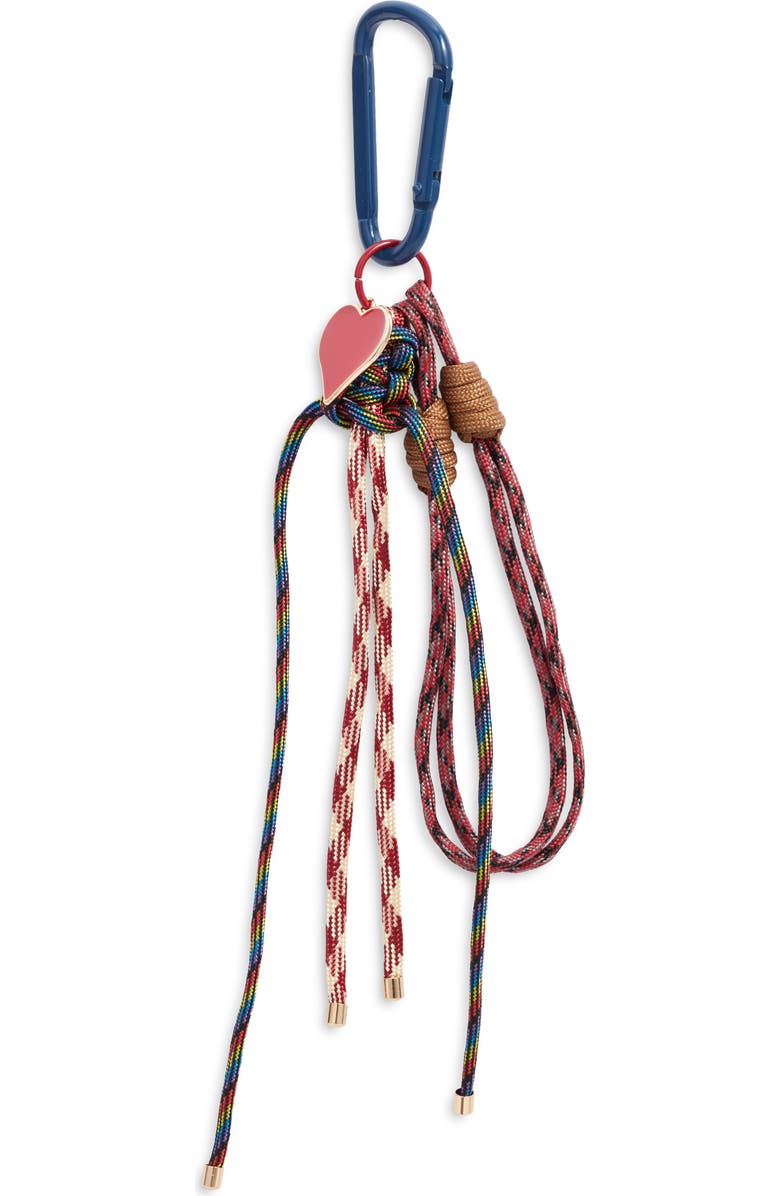 Chelsea28 Paracord Bag Charm, Main, color, Burgundy Multi- Gold