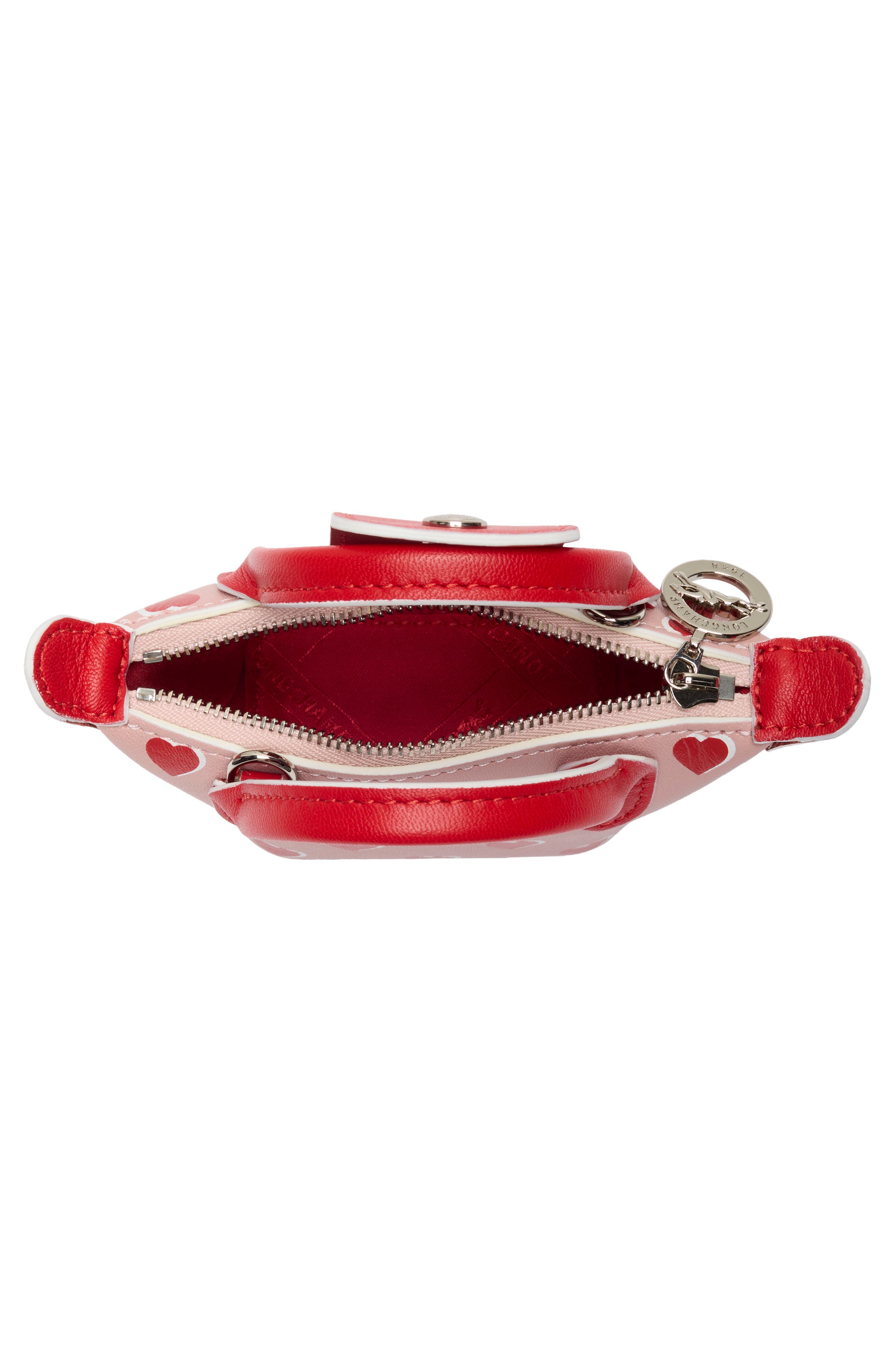 Longchamp Heart Print Nano Crossbody Bag, Alternate, color, 