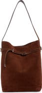 Madewell The Essential Belted Suede Bucket Tote